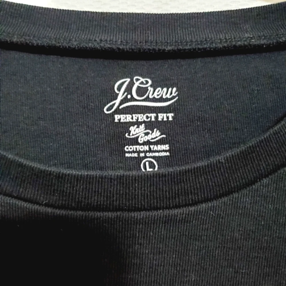 J. Crew Perfect Fit Longsleeve Cotton T-Shirt Black